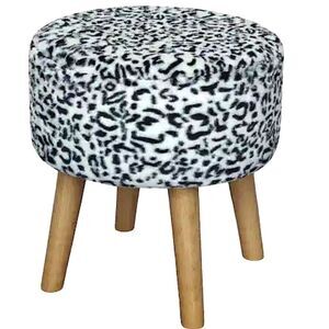 Ashland 16" Faux Leopord Fur Stool